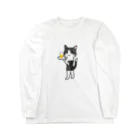 The Cat who.... suzuriのバドキャット Long Sleeve T-Shirt