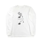 PokuStarの空手　ガイコツの瓦割り Long Sleeve T-Shirt