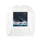 kota.の水面のカラス Long Sleeve T-Shirt