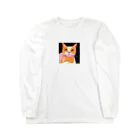 tefutefvの猫のイラストグッズ ロングスリーブTシャツ