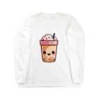 Vasetti_pressのタピオカミルクティー Long Sleeve T-Shirt