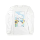 Breezeの青空と向日葵と ロングスリーブTシャツ