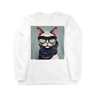 neko_skipのオサレキャットよしお ロングスリーブTシャツ