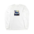 mihara04の青い羽の生えた龍 Long Sleeve T-Shirt