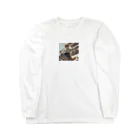 TAIYO 猫好きの躍動感あふれる猫 Long Sleeve T-Shirt