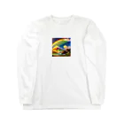 TOY PAPA SHOP の“Rainbow-colored Mount Fuji: The Gateway to a Colorful Fantasy” ロングスリーブTシャツ