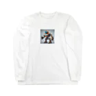 summerのショップのかっこいいロボットのイラストグッズ Long Sleeve T-Shirt