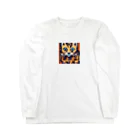 Dondon_designのドットオセロット Long Sleeve T-Shirt