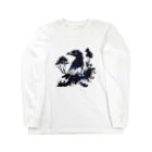 USK666の墨絵シリーズ「鴉」 Long Sleeve T-Shirt