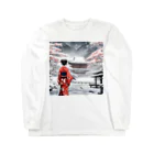 oyg-challengeの和服女性と雪景色 Long Sleeve T-Shirt