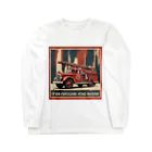 ビッグスマイルライフのレトロはしご車　渋い Long Sleeve T-Shirt