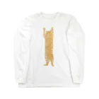 小鳥と映画館のバンザイ猫　クリア Long Sleeve T-Shirt