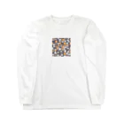 smaaの総柄ねこちゃん Long Sleeve T-Shirt