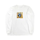 むささび工房のパンダ折り紙風 Long Sleeve T-Shirt