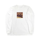 毎日がにゃんとも幸せ マサッチShopのレトロバイクドット Long Sleeve T-Shirt