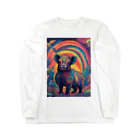 動物のオシャレ屋の幻想的な豚 Long Sleeve T-Shirt