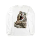 グレージュ猫ロッタン🐈‍⬛のあくびロッタン Long Sleeve T-Shirt