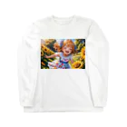 poketuのかわいい少女のイラストグッズ Long Sleeve T-Shirt