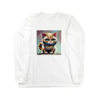 burusukaruの猫のタイガーくん ロングスリーブTシャツ