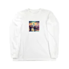 wloop01のニューヨークの幻想的風景のグッツ ロングスリーブTシャツ