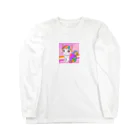 Magic-compassの可愛いレインボー猫のイラストグッズ Long Sleeve T-Shirt