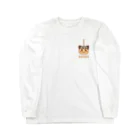 elmi_niikawaのネコたこ焼き　胸元ワンポイント版 Long Sleeve T-Shirt