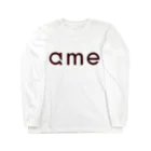 amecafeのameCafe ロゴオリジナル 白Tシャツ Long Sleeve T-Shirt