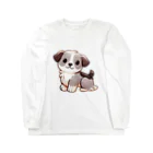 もふもふデザインストアの癒しのふわふわ、もちもち犬 Long Sleeve T-Shirt