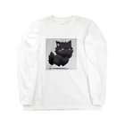 黒猫堂の黒猫モンスター　クロン Long Sleeve T-Shirt