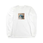 Hamatsukiの象（折り紙風アート） Long Sleeve T-Shirt