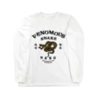 原ハブ屋【SUZURI店】のVENOMOUS（A-SE） ロングスリーブTシャツ