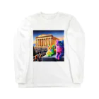 ニャーちゃんショップのパルテノン神殿のキャッツ ロングスリーブTシャツ