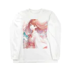 AIと愛とARTのSHOPの風になびく乙女 Long Sleeve T-Shirt