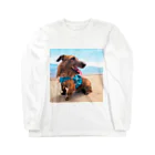 ハリー君の海辺の犬 ロングスリーブTシャツ