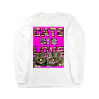 catsdogssweetのCATS are LOVE ロングスリーブTシャツ