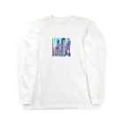 Chill_dreamのサイバーパンク風イラスト街 Long Sleeve T-Shirt