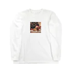 yumena_のクリスマスを満喫する犬 Long Sleeve T-Shirt