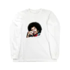 strat.Jay's shopのジミヘン ジミヘンドリックス Jimi Hendrix イラスト 絵 ロック ギター ギターリスト ブルース ロングスリーブTシャツ