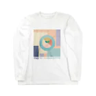 パステルな動物と食べ物と心強さとのパステルパンナコッタ Long Sleeve T-Shirt