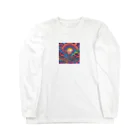 yt shopのサイケな自然イラストグッズ Long Sleeve T-Shirt