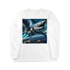 RISE　CEED【オリジナルブランドSHOP】のサメの宇宙船 Long Sleeve T-Shirt