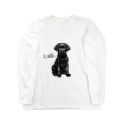 Labradorの黒Lab.グッズ ロングスリーブTシャツ