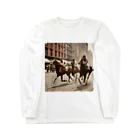 うまうまのclassic horse ロングスリーブTシャツ