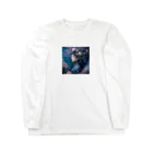 ZZRR12の「夜桜の幻想：桜の精霊」 - "Night Sakura Fantasia: Spirit of the Cherry Blossom" Long Sleeve T-Shirt