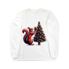 niko&PANDA shopのリスのクリスマス Long Sleeve T-Shirt