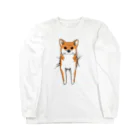 ichika1226の壁柴犬 ロングスリーブTシャツ