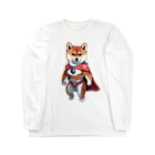 shiba-shiba-ponのスーパーヒーロー　シバイヌン！ ロングスリーブTシャツ