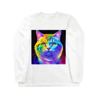 629_CAT_ARTのカラフルサイバーキャット vol3 Long Sleeve T-Shirt