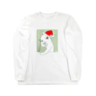 たげてげ屋のモノオモウ猫の１１月（白猫） Long Sleeve T-Shirt