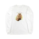 YouStoreのあくびをするタヌキ Long Sleeve T-Shirt